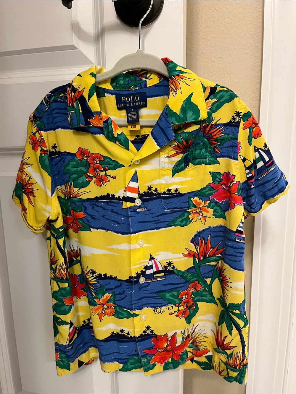 Polo Ralph Lauren Yellow Hawaiian Shirt